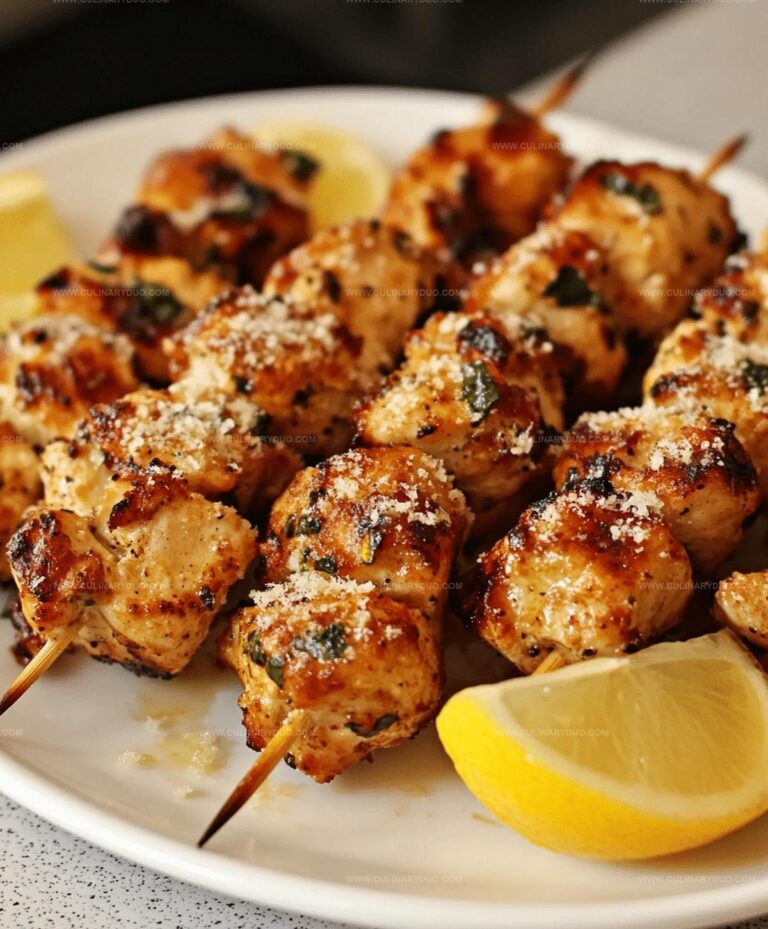 Garlic Parmesan Chicken Skewers Recipe