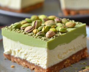 Elegant Pistachio Delight Cheesecake Bars Recipe