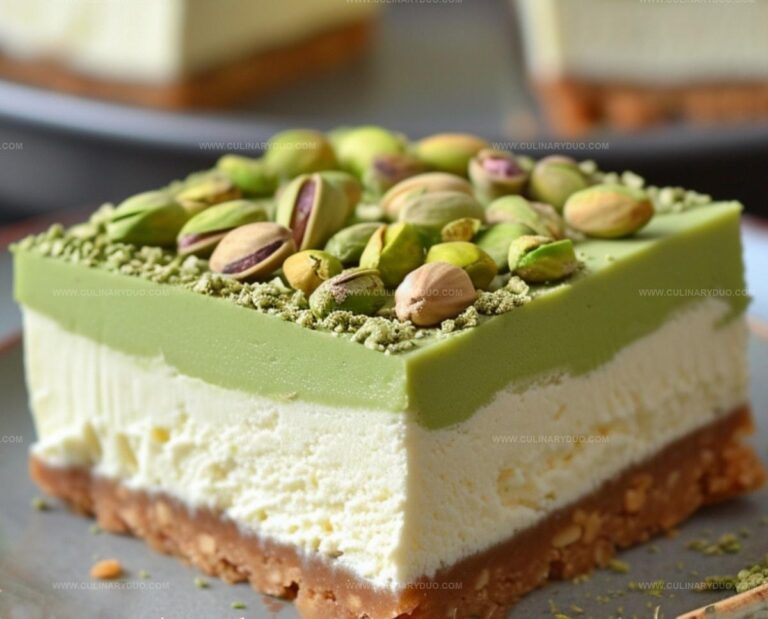 Elegant Pistachio Delight Cheesecake Bars Recipe