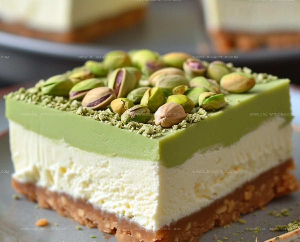 Elegant Pistachio Delight Cheesecake Bars Recipe
