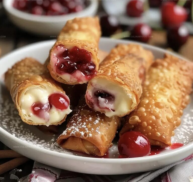 Crispy Cherry Cheesecake Delights Air Fryer Egg Rolls Recipe
