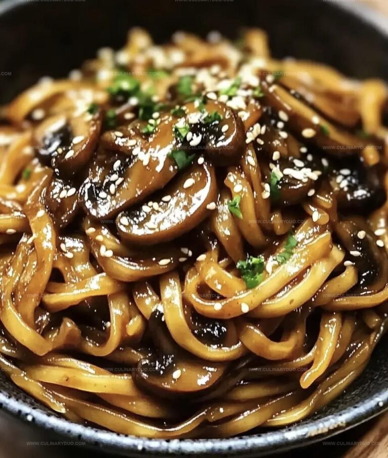 Saucy Ginger Sesame Noodles With Caramelized Mushrooms Recipe