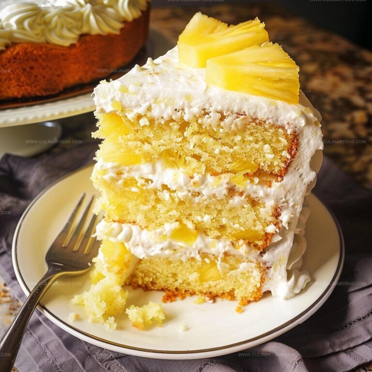 Pineapple Layer Cake with Whipped Cream Frosting Recipe