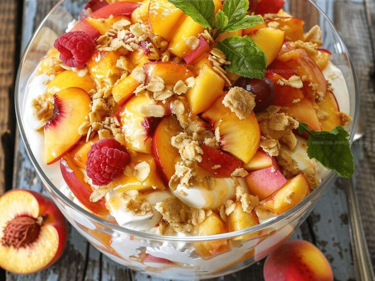 Peach Cobbler Cheesecake Fruit Salad Recipe