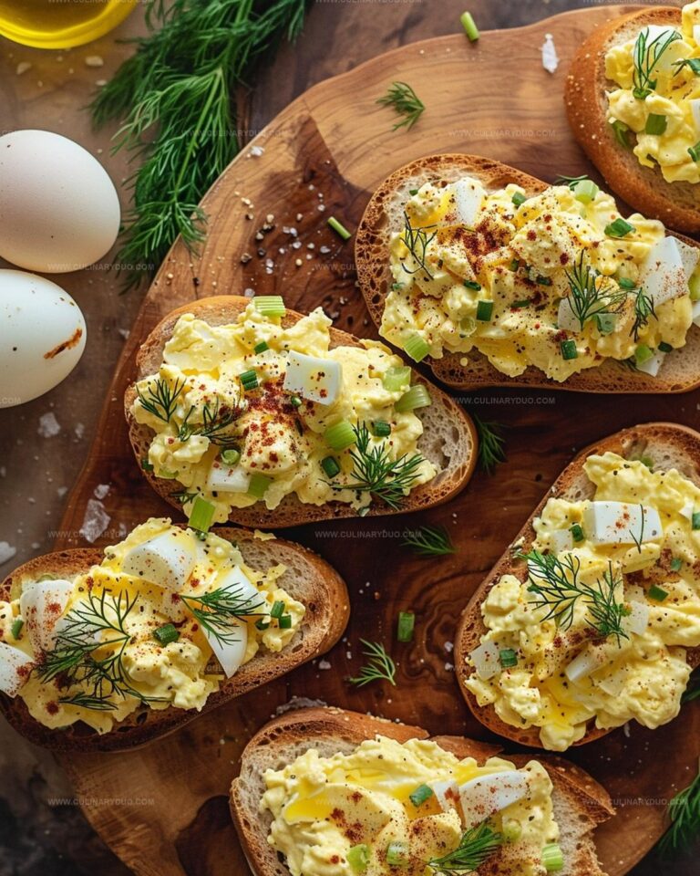 Herbed Egg Salad Crostinis Recipe