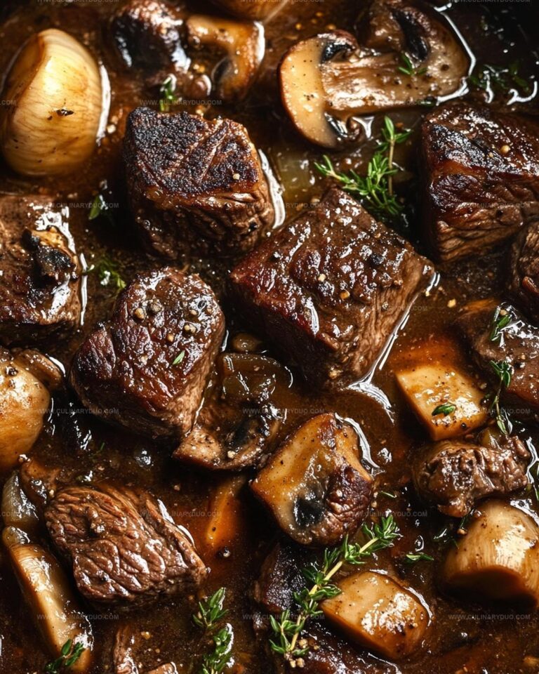 Braised Beef Stew with Mushrooms and Cognac Recipe