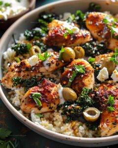 Rustic Mediterranean Chicken and Kale Bowl Recipe