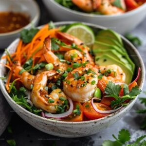Spring Roll Bowls with Sweet Garlic Lime Sauce Recipe