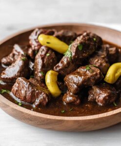 Easy Slow Cooker Mississippi Steak Bites Recipe