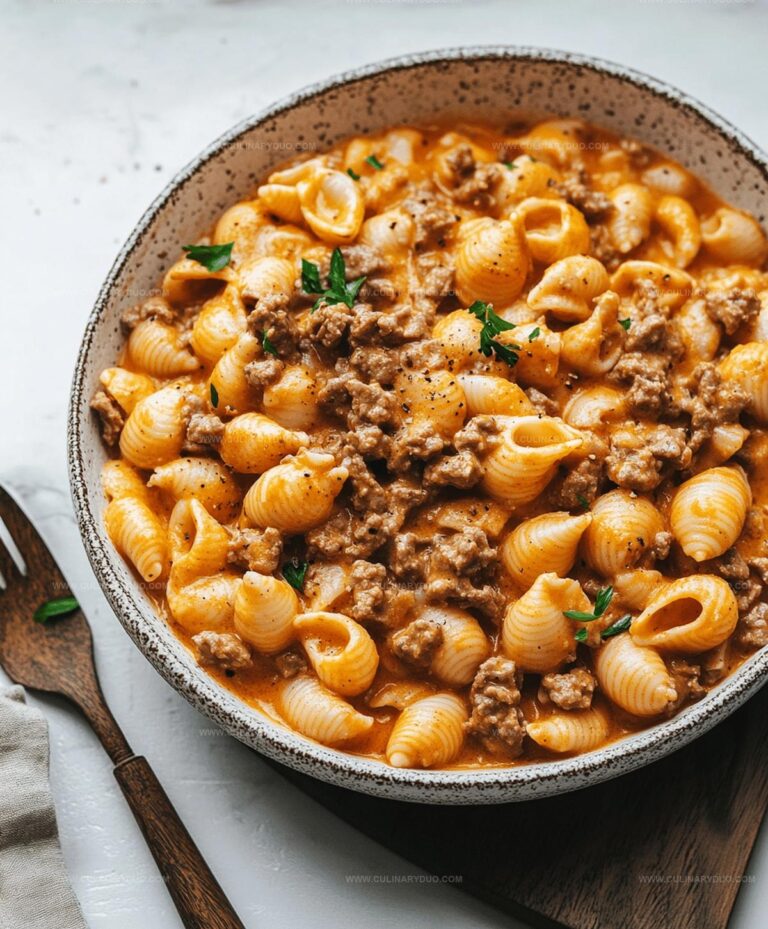 Creamy Beef And Shells Recipe