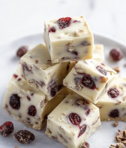 Cranberry White Chocolate Fudge Recipe