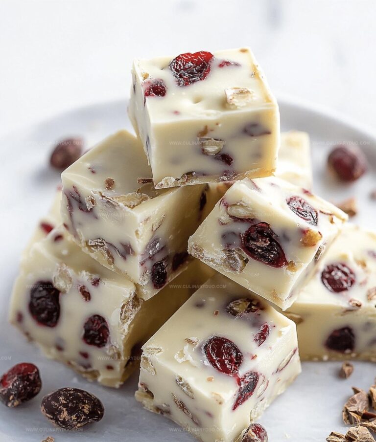 Cranberry White Chocolate Fudge Recipe
