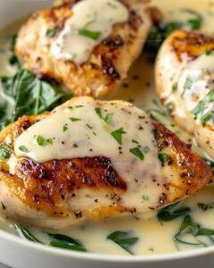 Golden Seared Chicken in Luxurious Florentine Sauce Recipe