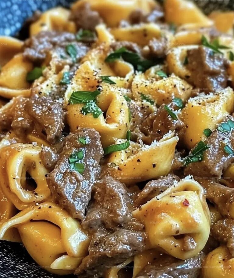 Philly Cheesesteak Tortellini Pasta Recipe