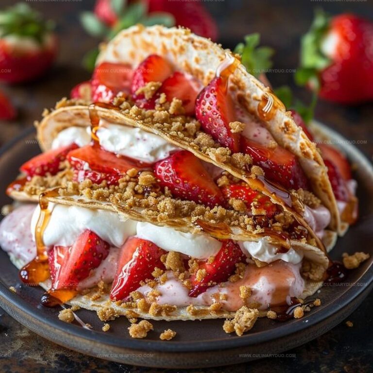 Strawberry Crunch Cheesecake Tacos Recipe
