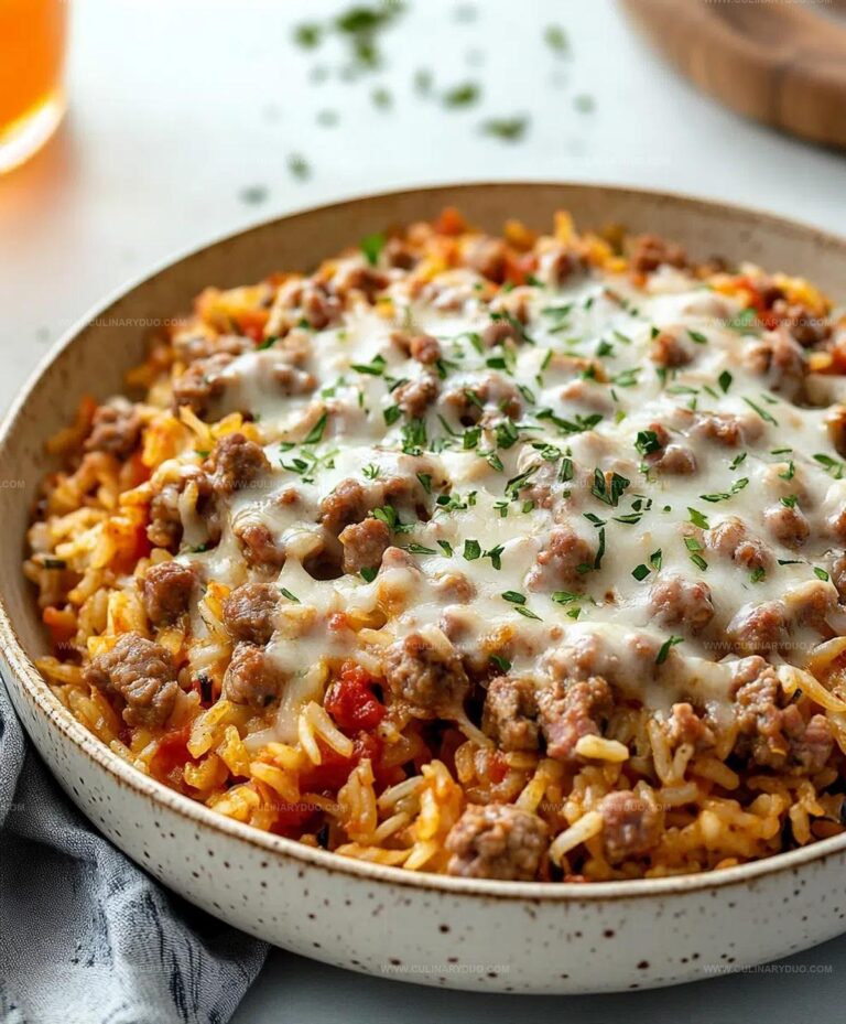 Ground Sausage And Rice Skillet Recipe