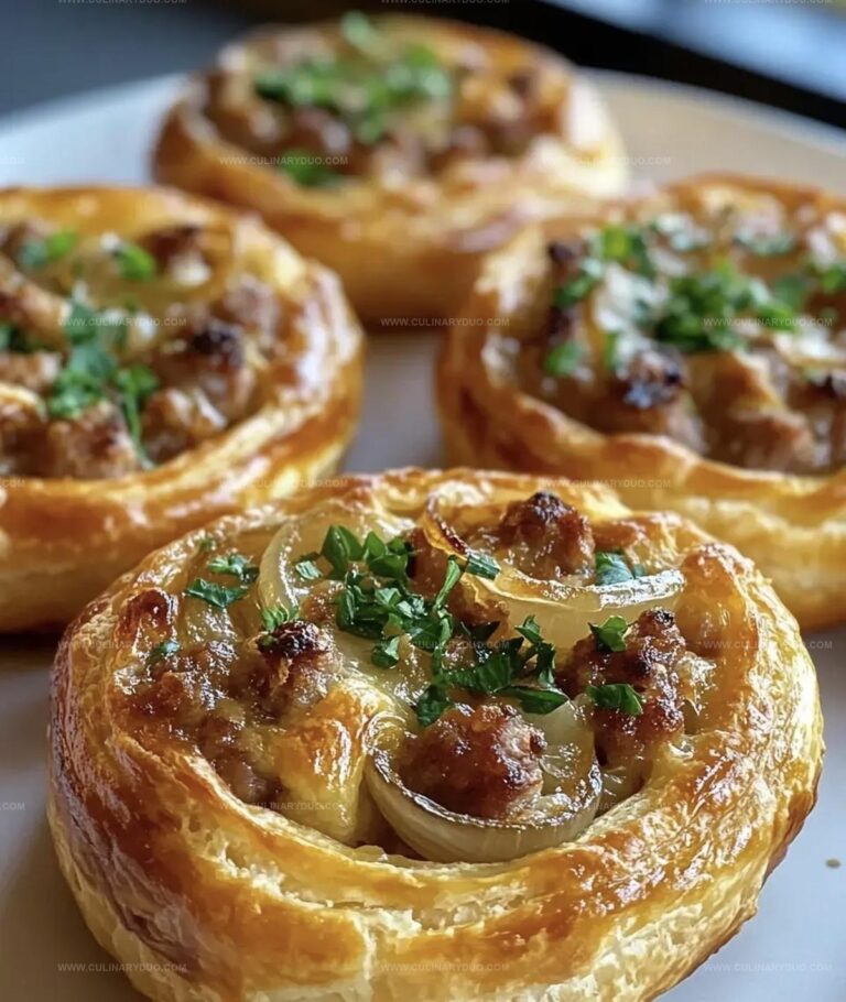 Sausage French Onion Puffs Recipe