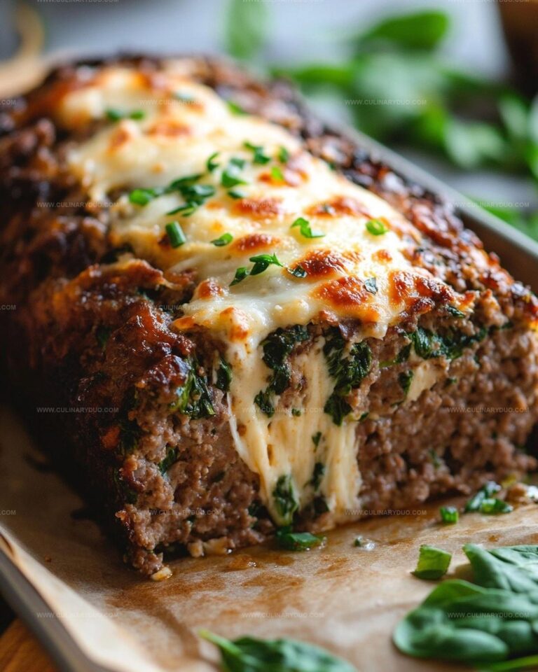 Spinach and Mozzarella Meatloaf Recipe