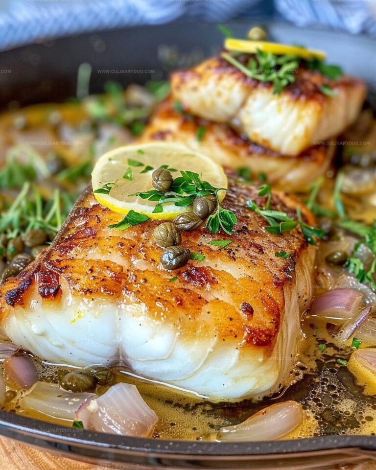Lemon Caper Butter Chilean Sea Bass Recipe