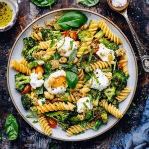 Broccoli Burrata Pasta Salad Recipe