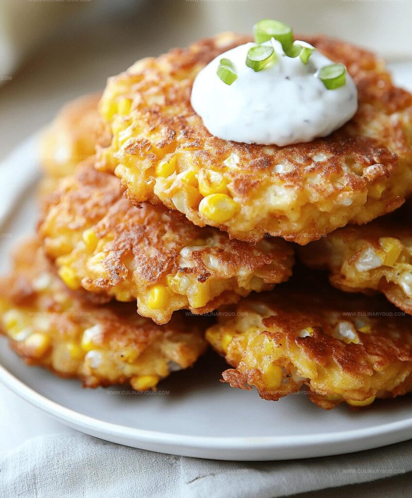 Easy Corn Fritters Recipe: Golden, Crispy Bites of Sunshine - Culinary Duo