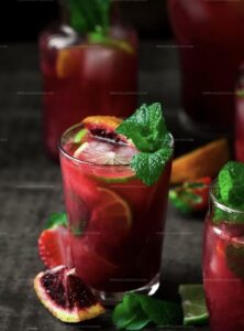 Strawberry Blood Orange Mojito Mocktail (non-alcoholic) Recipe