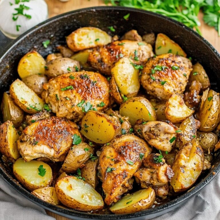 Garlic Butter Chicken And Potatoes Skillet Recipe