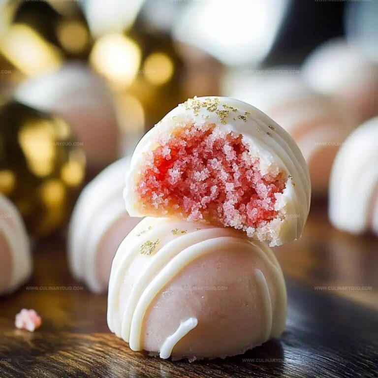 Champagne Strawberry Cake Balls Recipe