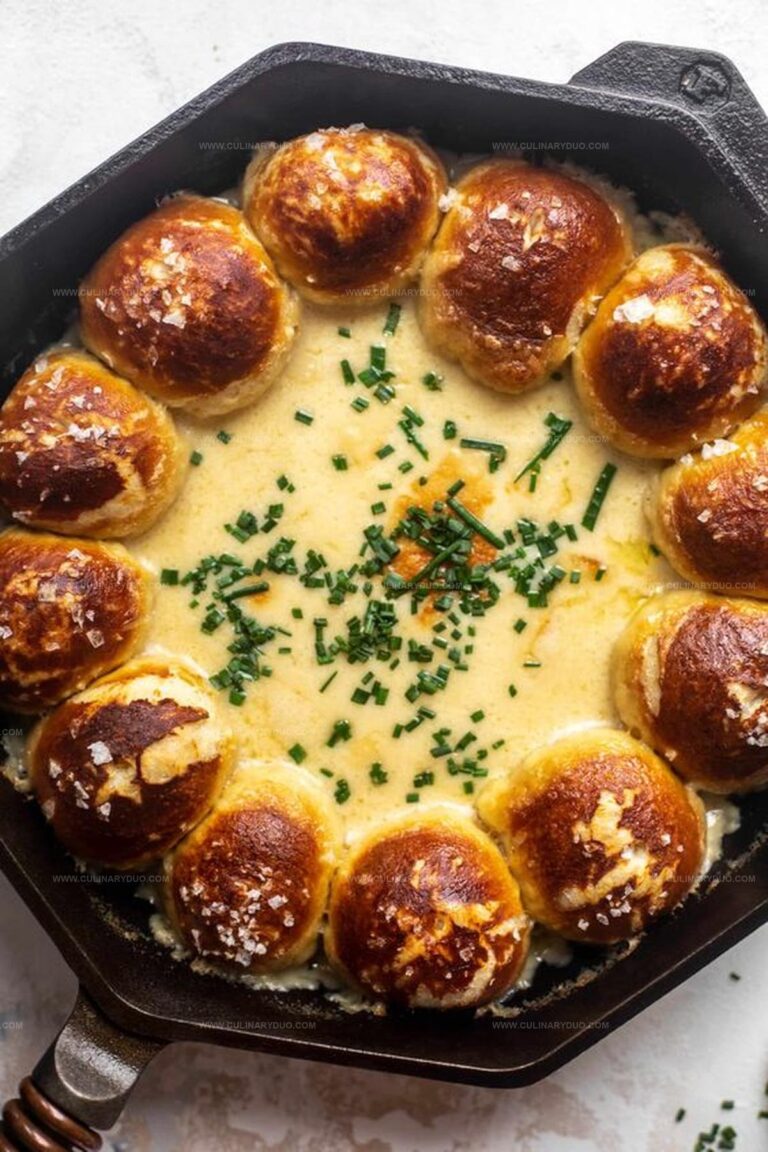 Pumpkin Beer Cheese Skillet with Soft Pretzels Recipe