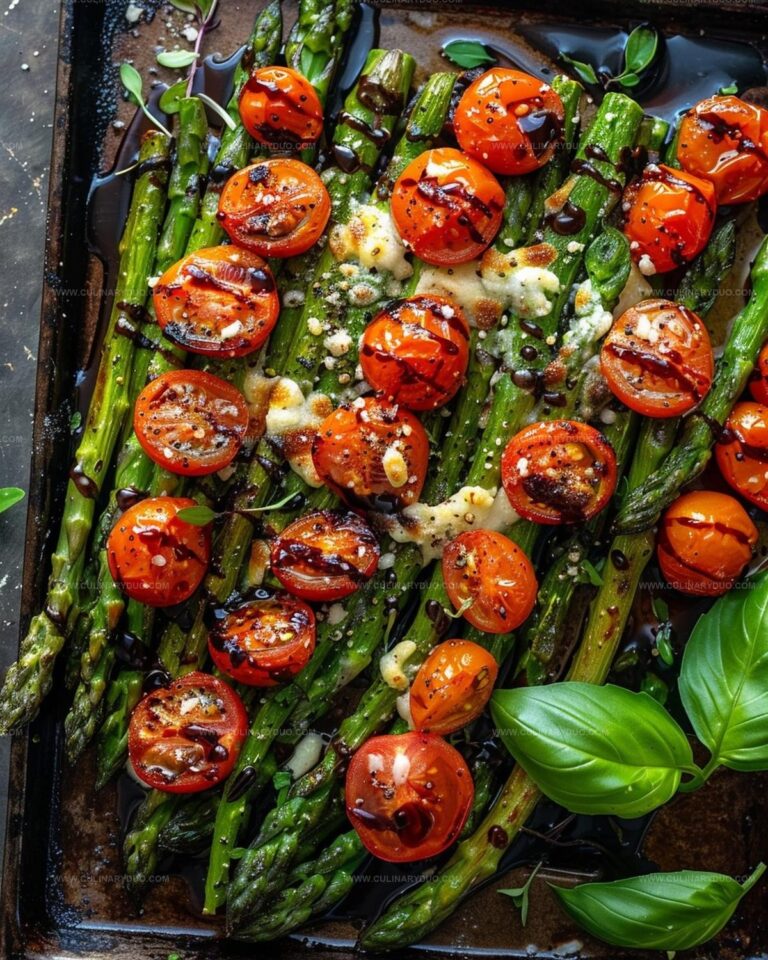 Parmesan Roasted Asparagus and Tomatoes Recipe