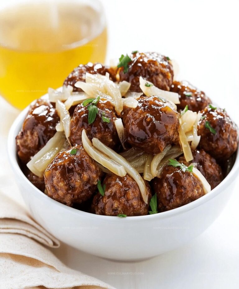 Crockpot French Onion Meatballs Recipe