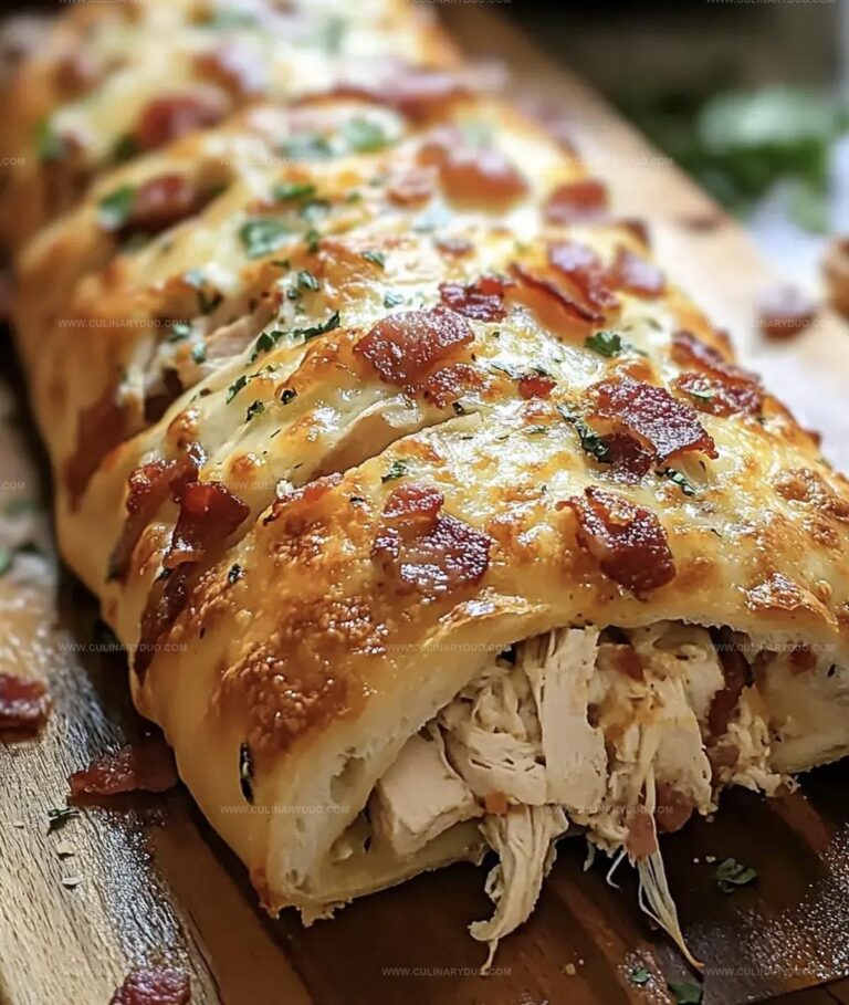 Chicken Bacon Ranch Stromboli Recipe