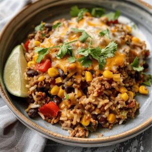 Mexican Ground Beef Casserole with Rice (beef mince) Recipe