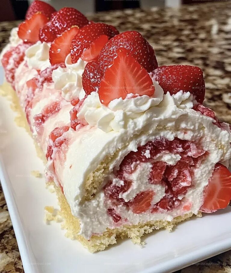Strawberry Shortcake Cheesecake Dessert Roll Recipe
