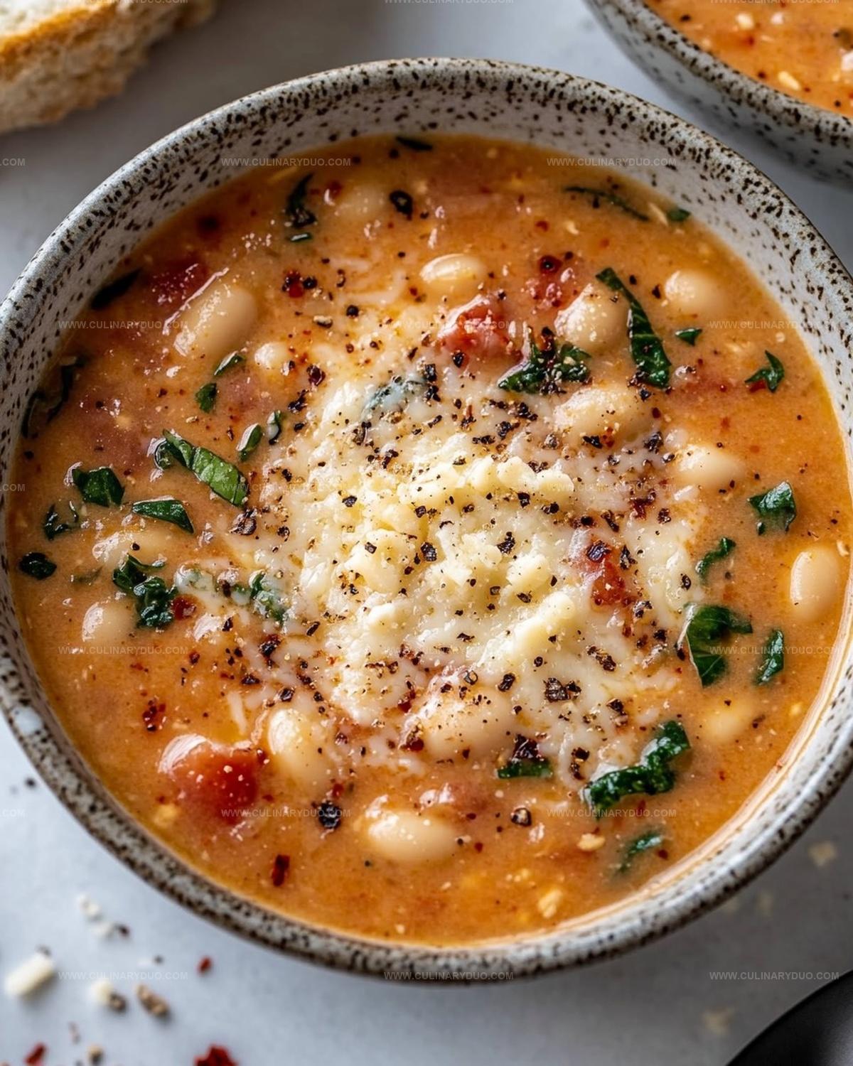 Creamy Parmesan Tomato and Cannellini Bean Soup Recipe