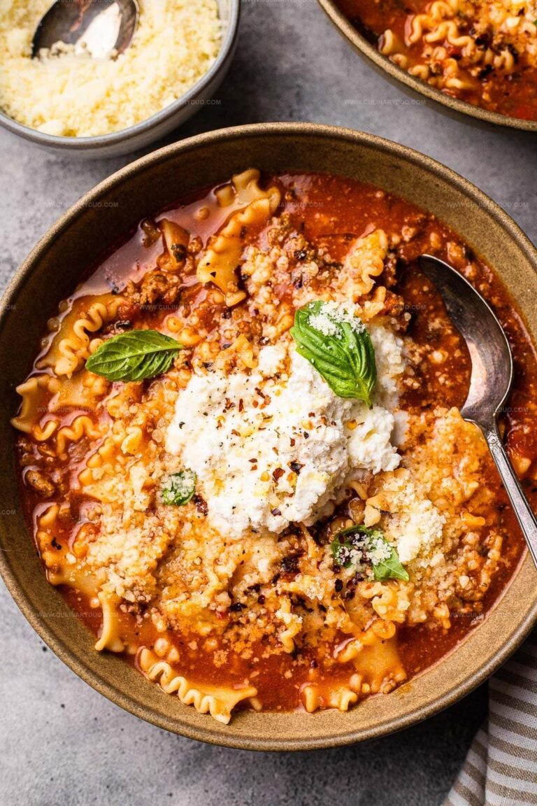 One Pot Lasagna Soup Recipe