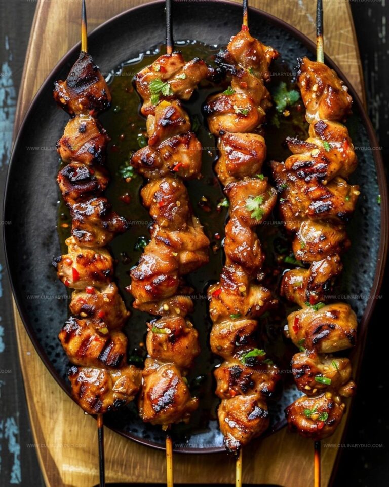 Honey Garlic Chicken Skewers Recipe