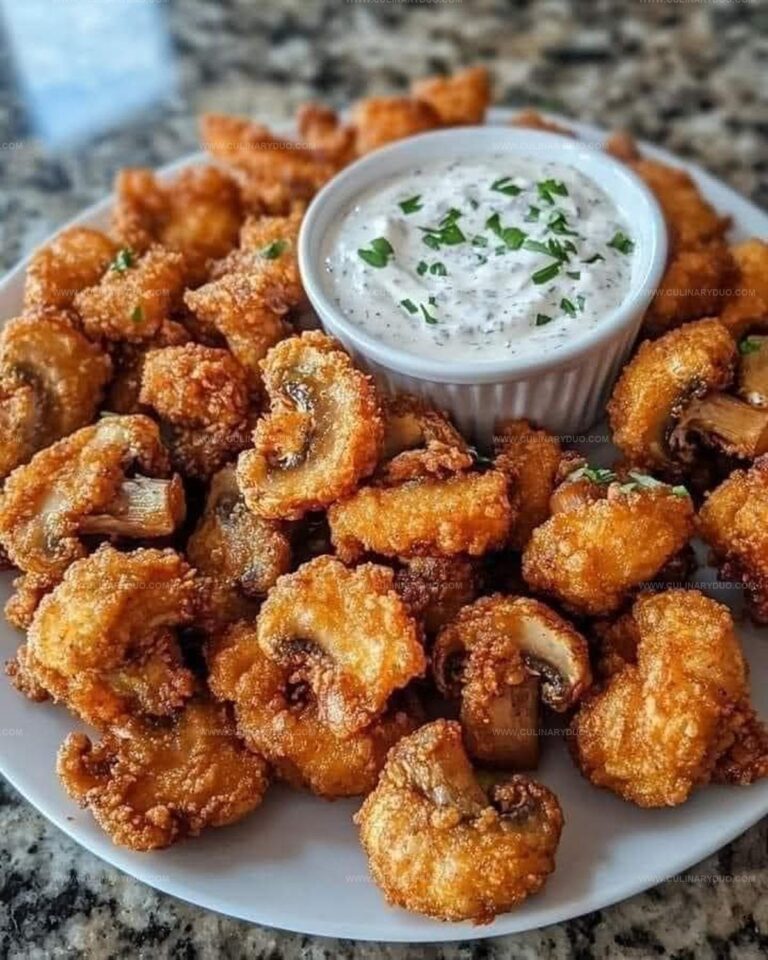 Crispy Fried Mushrooms with Cool Ranch Dip Recipe
