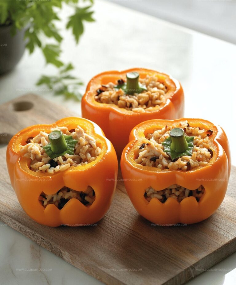 Shredded Chicken & Rice Stuffed Peppers Recipe