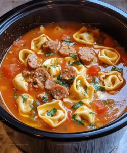 Crockpot Tortellini Soup With Sausage Recipe