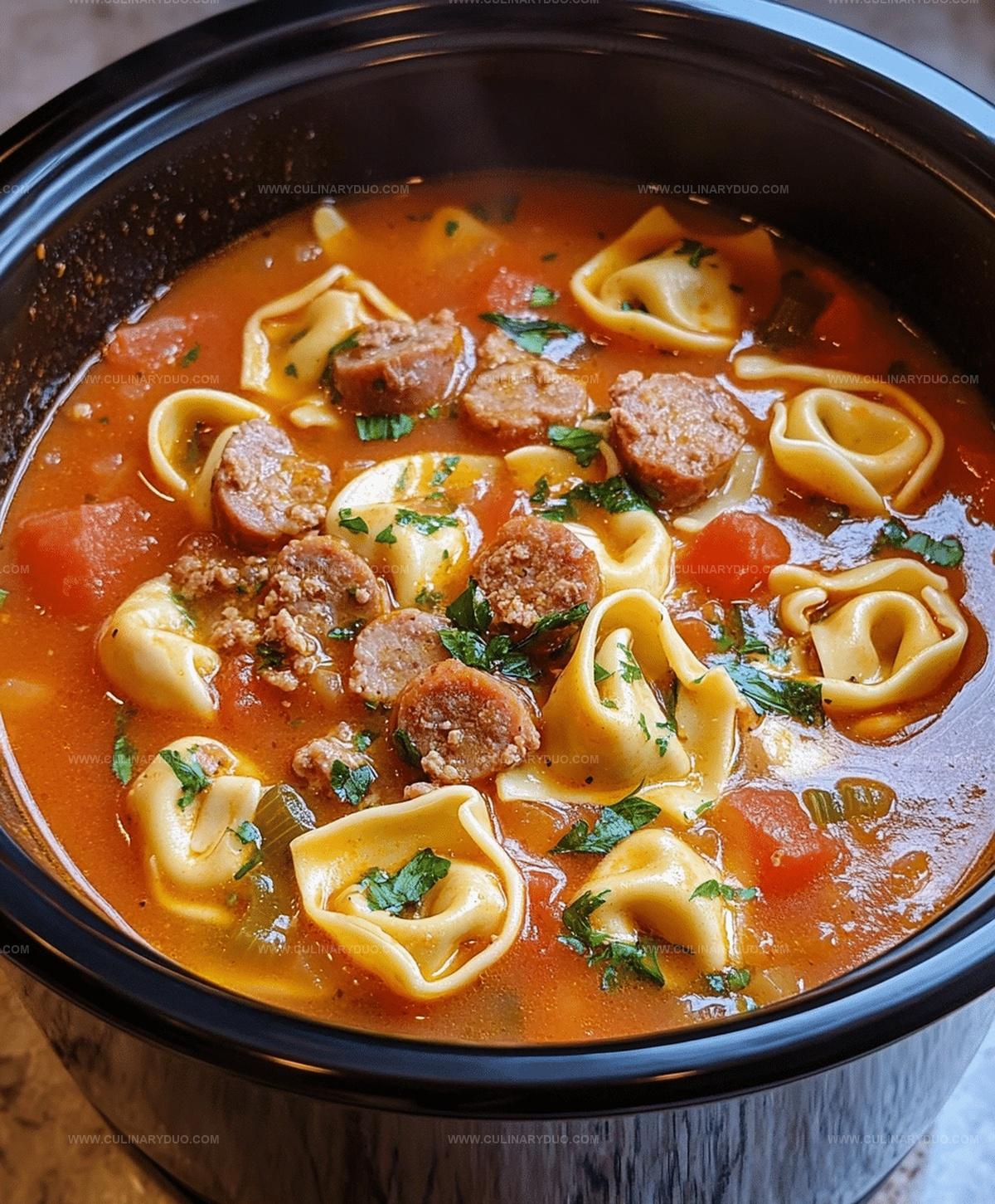Crockpot Tortellini Soup With Sausage Recipe