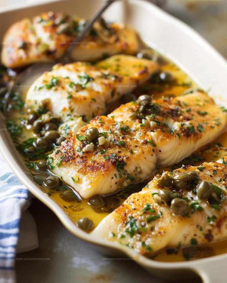 Mediterranean Lemon-Caper Crusted Cod Recipe