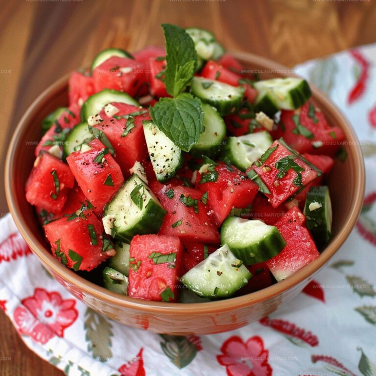 Watermelon and Cucumber Salad Recipe