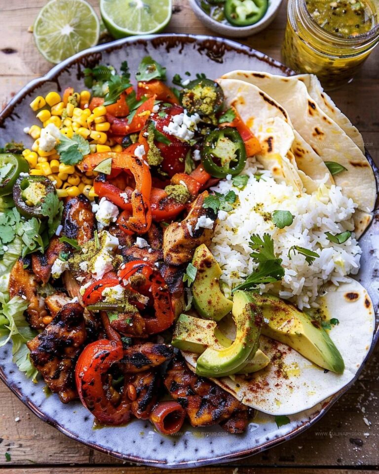 Fiesta Chicken Bowls with Cilantro Lime Drizzle Recipe