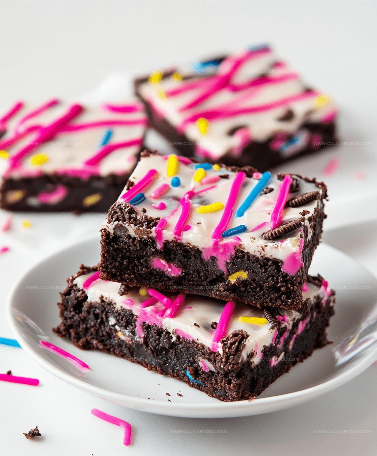 Decadent Birthday Cake Oreo Fudge Brownies Recipe