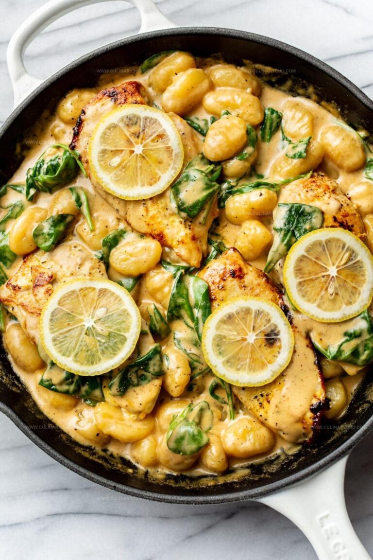 One Pan Lemon Chicken Gnocchi Recipe