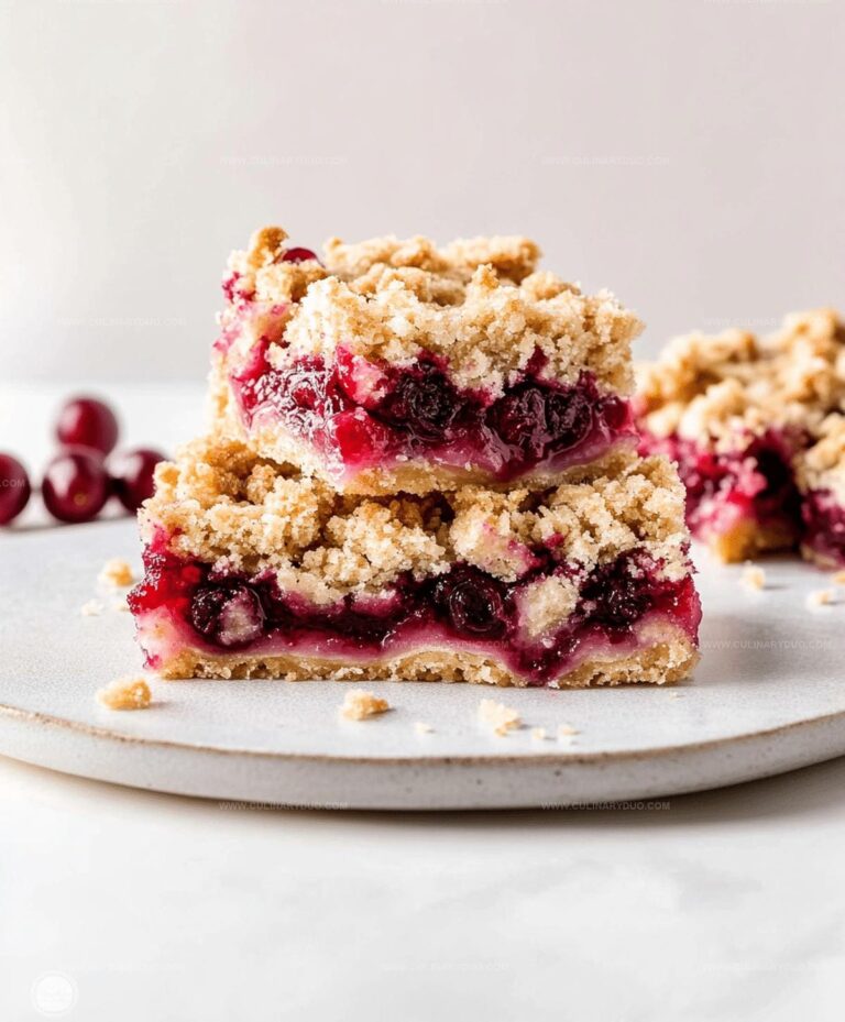 Cranberry Crumble Pie Bars Recipe