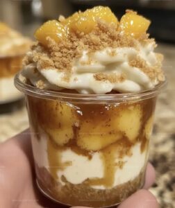 Peach Cobbler Cheesecake Cups Recipe