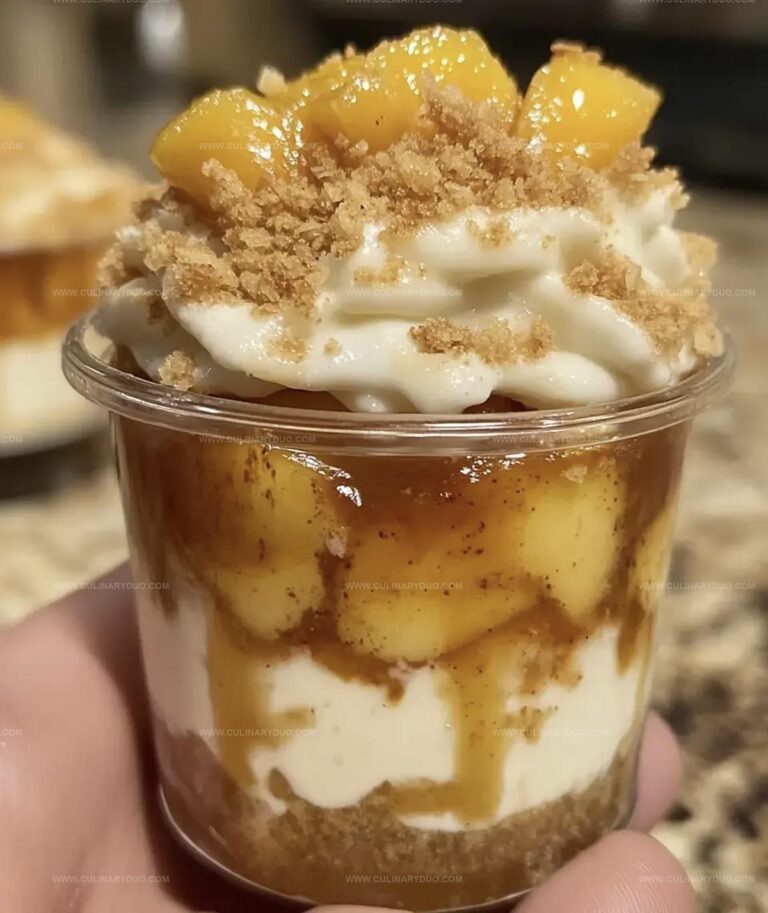 Peach Cobbler Cheesecake Cups Recipe