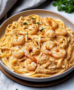 Creamy Cajun Shrimp And Chicken Pasta Recipe
